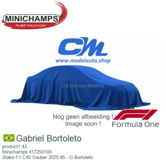 product1:43 | Minichamps 417250105 | Stake F1 C45 Sauber 2025 #5 - G.Bortoleto