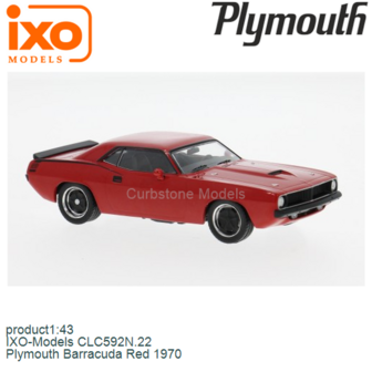 product1:43 | IXO-Models CLC592N.22 | Plymouth Barracuda Red 1970