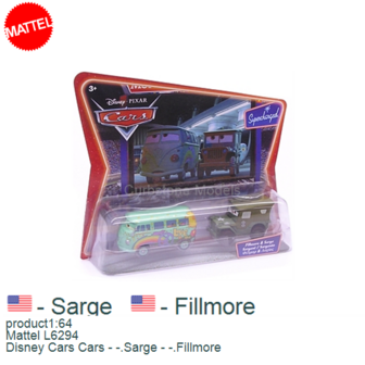 product1:64 | Mattel L6294 | Disney Cars Cars - -.Sarge - -.Fillmore
