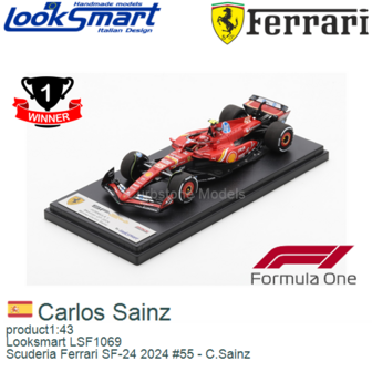 product1:43 | Looksmart LSF1069 | Scuderia Ferrari SF-24 2024 #55 - C.Sainz