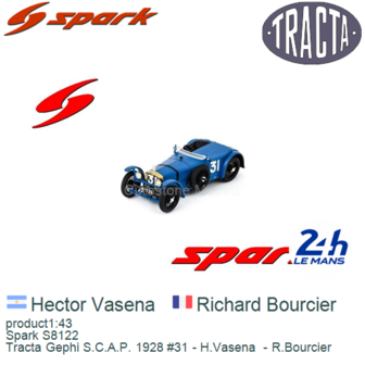 product1:43 | Spark S8122 | Tracta Gephi S.C.A.P. 1928 #31 - H.Vasena  - R.Bourcier