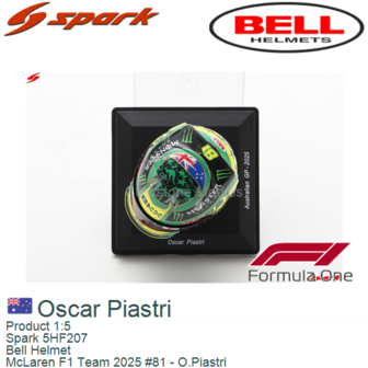 Product 1:5 | Spark 5HF207 | Bell Helmet | McLaren F1 Team 2025 #81 - O.Piastri