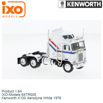 Product 1:64 | IXO-Models 64TR005 | Kenworth K100 Aerodyne White 1976