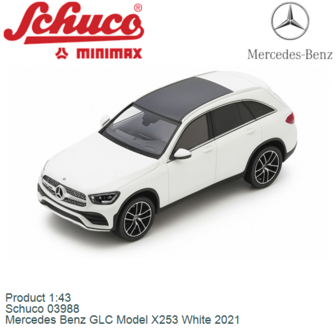 Product 1:43 | Schuco 03988 | Mercedes Benz GLC Model X253 White 2021