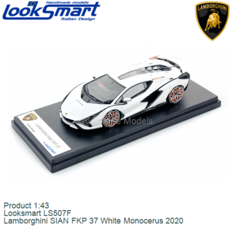 Product 1:43 | Looksmart LS507F | Lamborghini SIAN FKP 37 White Monocerus 2020