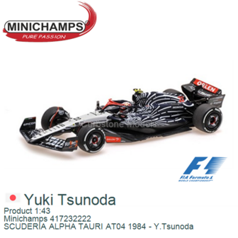 Product 1:43 | Minichamps 417232222 | SCUDERIA ALPHA TAURI AT04 1984 - Y.Tsunoda
