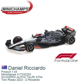 Product 1:43 | Minichamps 417232203 | SCUDERIA ALPHA TAURI AT04 | Toro Rosso 2023 - D.Ricciardo