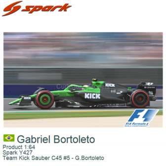 Product 1:64 | Spark Y427 | Team Kick Sauber C45 #5 - G.Bortoleto