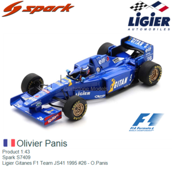 Product 1:43 | Spark S7409 | Ligier Gitanes F1 Team JS41 1995 #26 - O.Panis