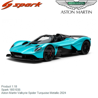Product 1:18 | Spark 18S1035 | Aston Martin Valkyrie Spider Turquoise Metallic 2024