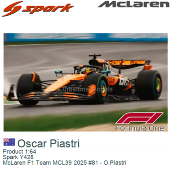 Product 1:64 | Spark Y428 | McLaren F1 Team MCL39 2025 #81 - O.Piastri