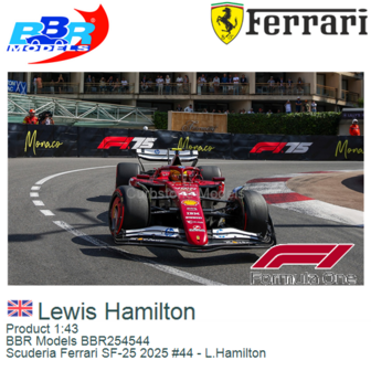 Product 1:43 | BBR Models BBR254544 | Scuderia Ferrari SF-25 2025 #44 - L.Hamilton