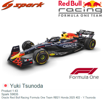 Product 1:43 | Spark S9635 | Oracle Red Bull Racing Formula One Team RB21 Honda 2025 #22 - Y.Tsunoda
