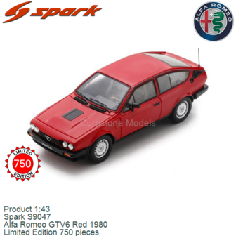 Product 1:43 | Spark S9047 | Alfa Romeo GTV6 Red 1980