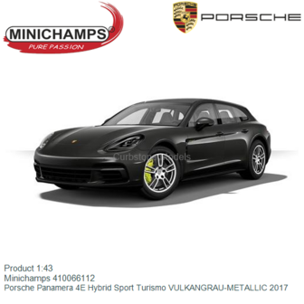 Product 1:43 | Minichamps 410066112 | Porsche Panamera 4E Hybrid Sport Turismo VULKANGRAU-METALLIC 2017