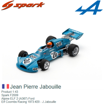 Product 1:43 | Spark F2009 | Alpine ELF 2 (A367) Ford | Elf Coombs Racing 1973 #20 - J.Jabouille