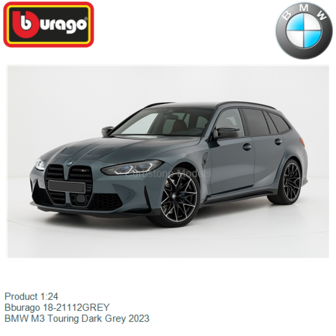 Product 1:24 | Bburago 18-21112GREY | BMW M3 Touring Dark Grey 2023