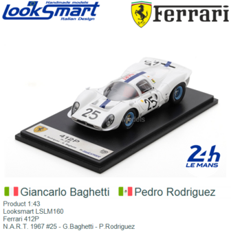 Product 1:43 | Looksmart LSLM160 | Ferrari 412P | N.A.R.T. 1967 #25 - G.Baghetti - P.Rodriguez