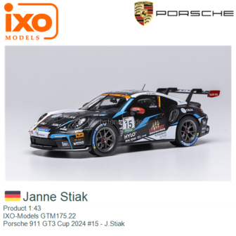 Product 1:43 | IXO-Models GTM175.22 | Porsche 911 GT3 Cup 2024 #15 - J.Stiak 