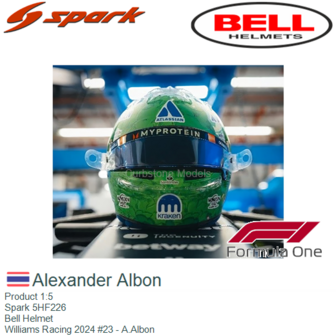 Product 1:5 | Spark 5HF226 | Bell Helmet | Williams Racing 2024 #23 - A.Albon