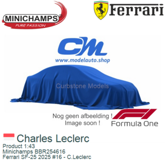 Product 1:43 | Minichamps BBR254616 | Ferrari SF-25 2025 #16 - C.Leclerc
