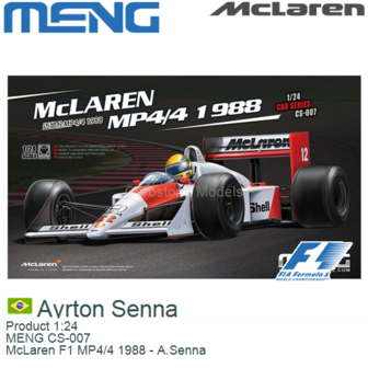 Product 1:24 | MENG CS-007 | McLaren F1 MP4/4 1988 - A.Senna