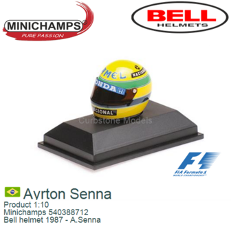 Product 1:10 | Minichamps 540388712 | Bell helmet 1987 - A.Senna
