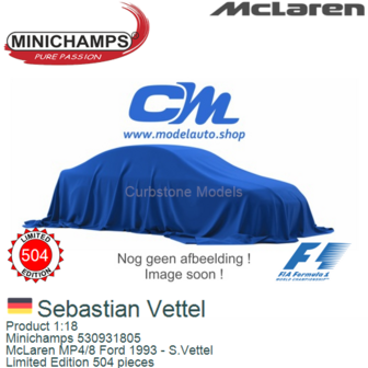 Product 1:18 | Minichamps 530931805 | McLaren MP4/8 Ford 1993 - S.Vettel