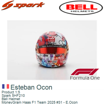 Product 1:5 | Spark 5HF210 | Bell Helmet | MoneyGram Haas F1 Team 2025 #31 - E.Ocon