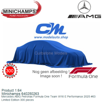 Product 1:64 | Minichamps 640250263 | Mercedes AMG Petronas Formula One Team W16 E Performance 2025 #63