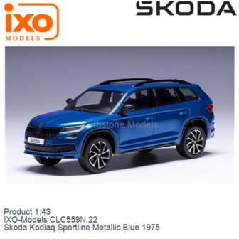 Product 1:43 | IXO-Models CLC559N.22 | Skoda Kodiaq Sportline Metallic Blue 1975