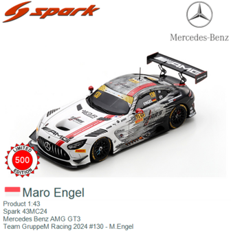 Product 1:43 | Spark 43MC24 | Mercedes Benz AMG GT3 | Team GruppeM Racing 2024 #130 - M.Engel