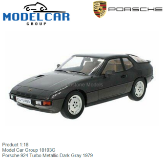 Product 1:18 | Model Car Group 18193G | Porsche 924 Turbo Metallic Dark Gray 1979