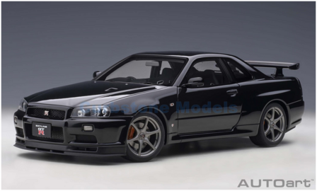 Product 1:18 | Autoart 77407 | Nissan Skyline GT-R (R34) V-Spec II Black Pearl 2001