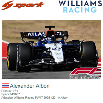 Product 1:64 | Spark 64S087 | Atlassian Williams Racing FW47 2025 #23 - A.Albon