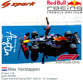 Product 1:64 | Spark 64S095 | Oracle Red Bull Racing RB21 2025 #1 - M.Verstappen