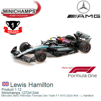 Product 1:12 | Minichamps 127241244 | Mercdes AMG Petronas Formula One Team F1 W15 2024 #44 - L.Hamilton