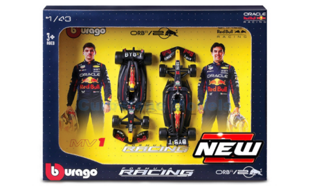 Product 1:43 | Bburago 18-38099 | Oracle Red Bull Racing RB20 2024 - M.Verstappen - S.P&eacute;rez