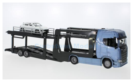 Product 1:43 | Bburago 18-31467 | Scania S730 Highline Lamborghini Urus Blue