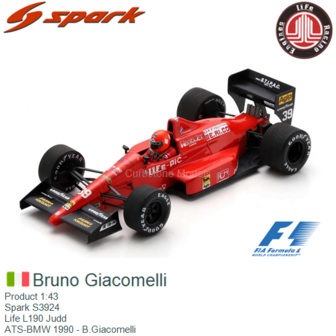 Product 1:43 | Spark S3924 | Life L190 Judd | ATS-BMW 1990 - B.Giacomelli