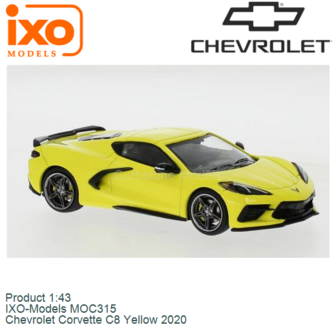 Product 1:43 | IXO-Models MOC315 | Chevrolet Corvette C8 Yellow 2020