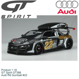 Product 1:18 | GT Spirit GT386 | Audi R8 Gumball #22
