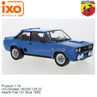 Product 1:18 | IXO-Models 18CMC129.22 | Abarth Fiat 131 Blue 1980