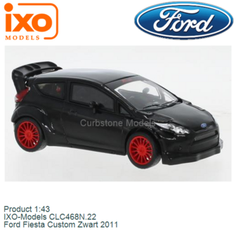 Product 1:43 | IXO-Models CLC468N.22 | Ford Fiesta Custom Zwart 2011