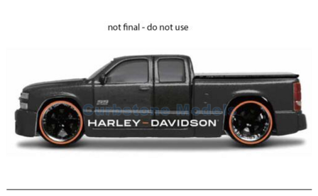 Product 1:64 | Maisto 15380-04 | Chevrolet Silverado SS Pickup Black and Orange 2004