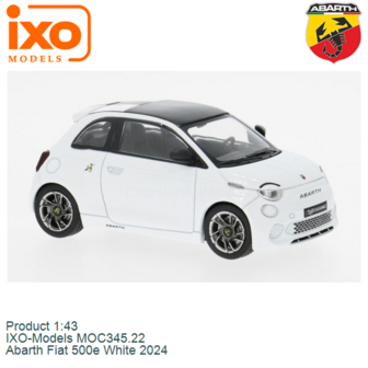 Product 1:43 | IXO-Models MOC345.22 | Abarth Fiat 500e White 2024