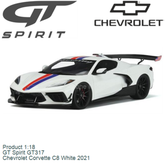 Product 1:18 | GT Spirit GT317 | Chevrolet Corvette C8 White 2021