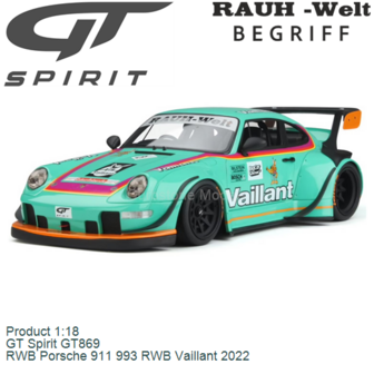 Product 1:18 | GT Spirit GT869 | RWB Porsche 911 993 RWB Vaillant 2022