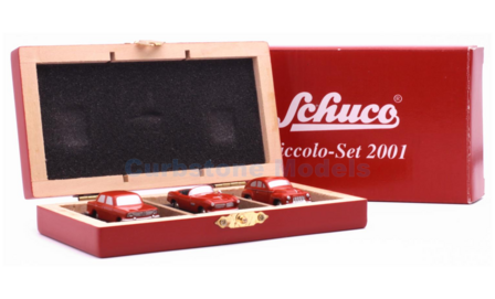 Product 1:87 | Schuco 1714 | Piccolo HO set van 3 wagens Rood 2001