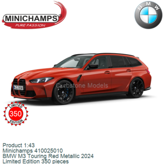 Product 1:43 | Minichamps 410025010 | BMW M3 Touring Red Metallic 2024